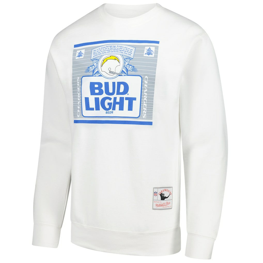 Los Angeles Chargers x Bud Light The Crest Pullover Sweatshirt - White discount