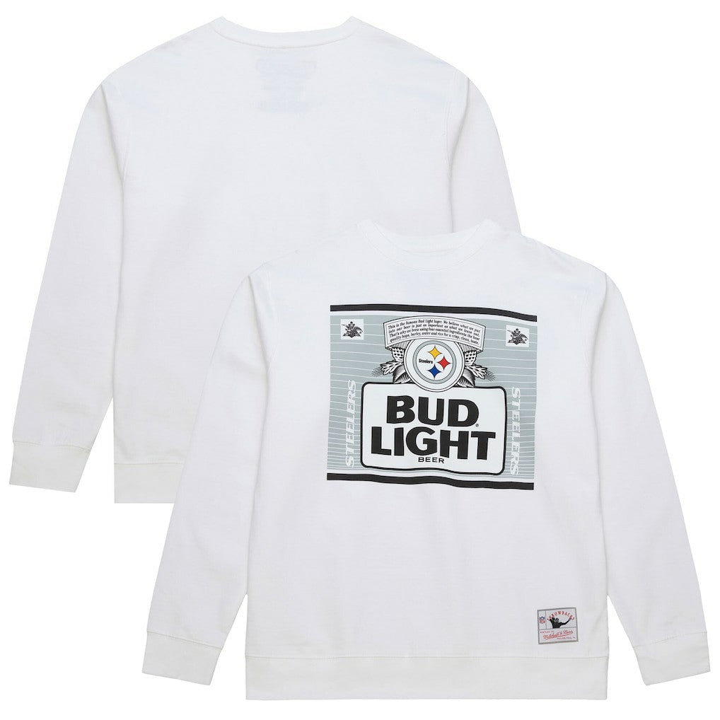Pittsburgh Steelers x Bud Light The Crest Pullover Sweatshirt - White for sale