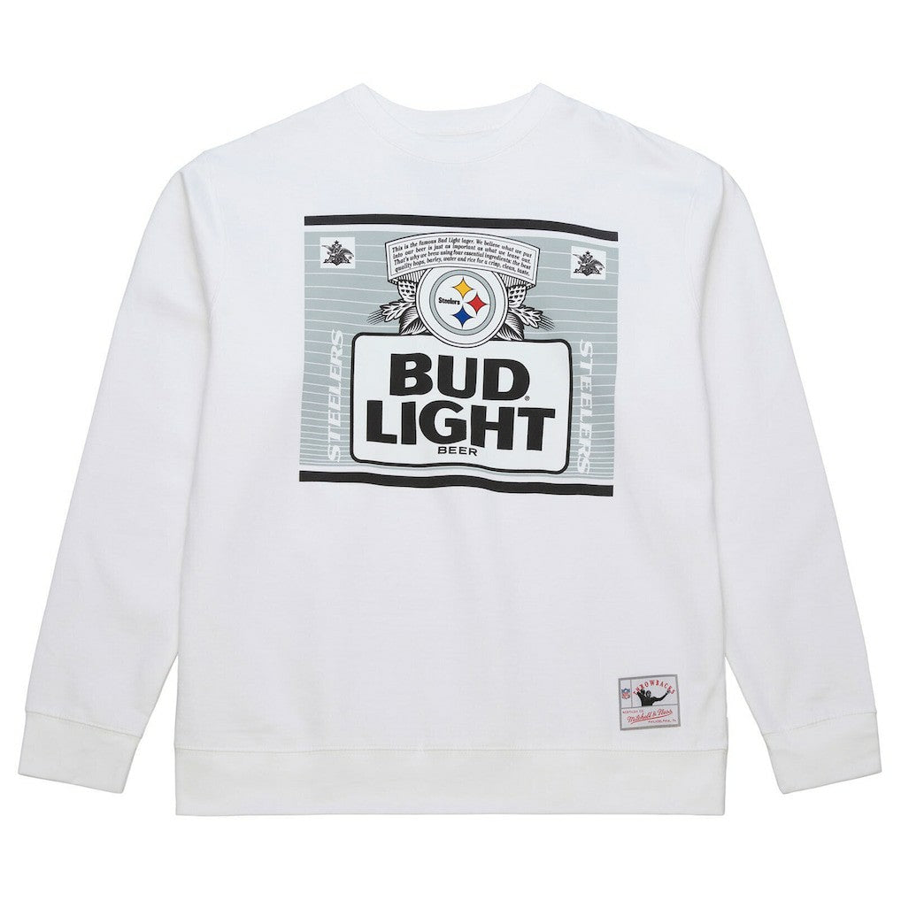 Pittsburgh Steelers x Bud Light The Crest Pullover Sweatshirt - White for sale