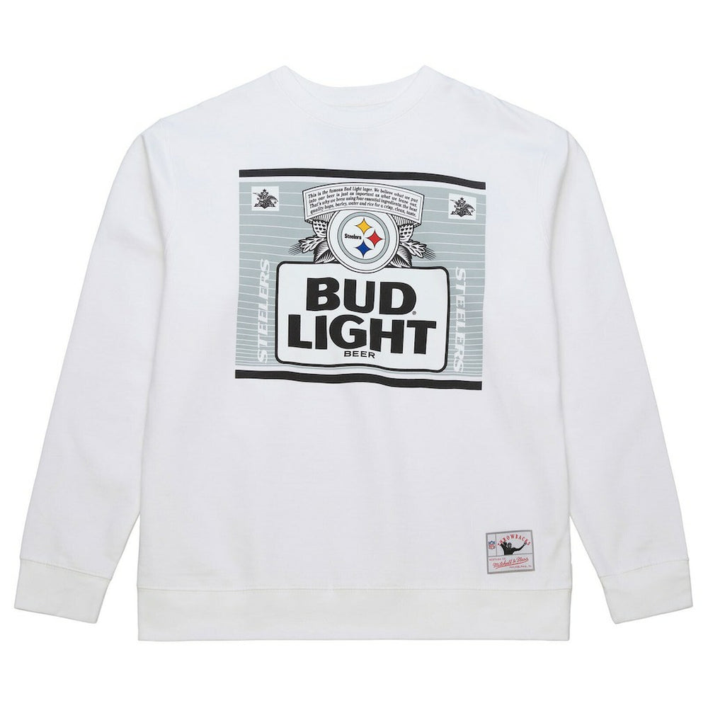 Pittsburgh Steelers x Bud Light The Crest Pullover Sweatshirt - White for sale