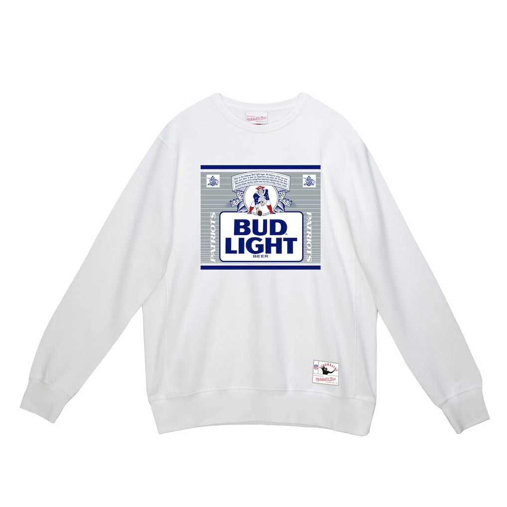New England Patriots x Bud Light The Crest Pullover Sweatshirt - White discount