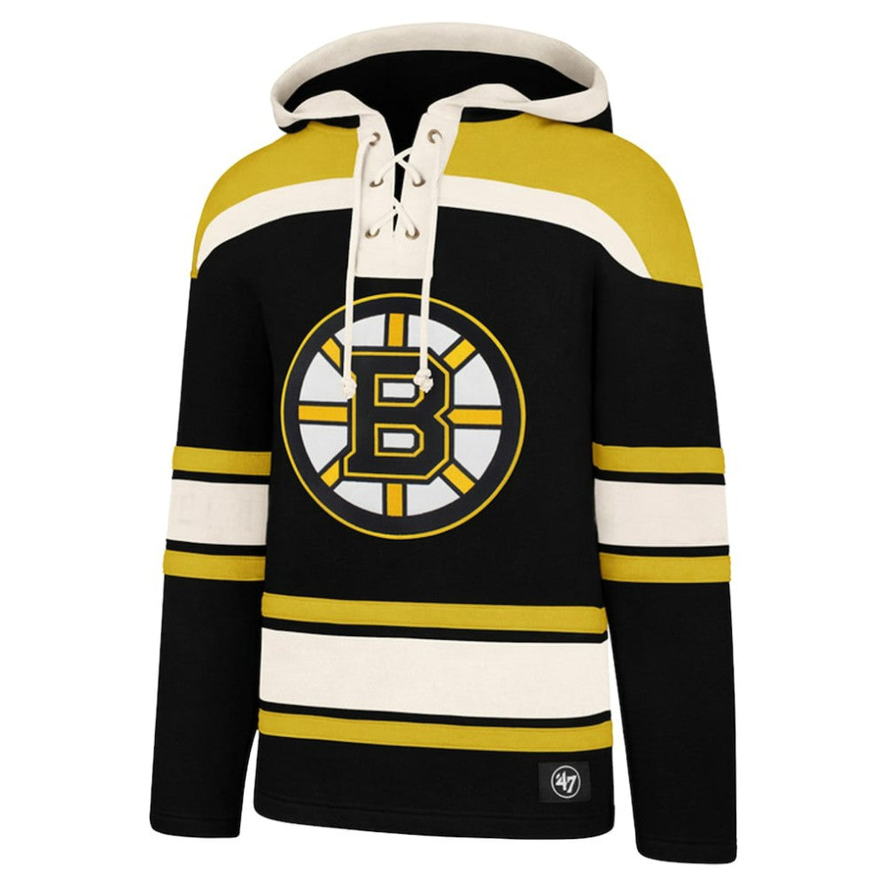 David Pastrnak Boston Bruins '47 Big & Tall Lace-up Pullover Hoodie Black