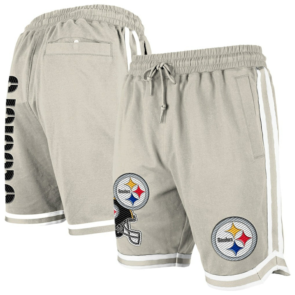 Pittsburgh Steelers New Era Stone Multi Patch Shorts - Light Beige for sale