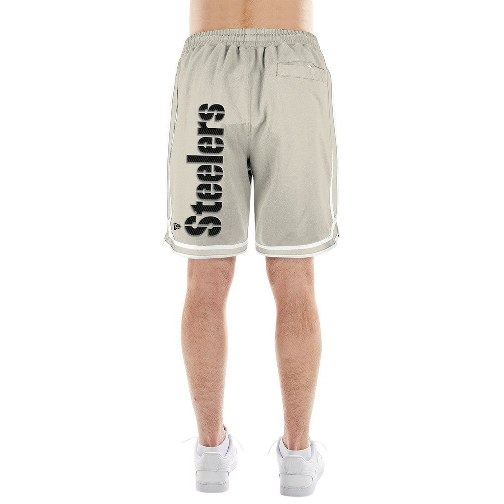 Pittsburgh Steelers New Era Stone Multi Patch Shorts - Light Beige for sale