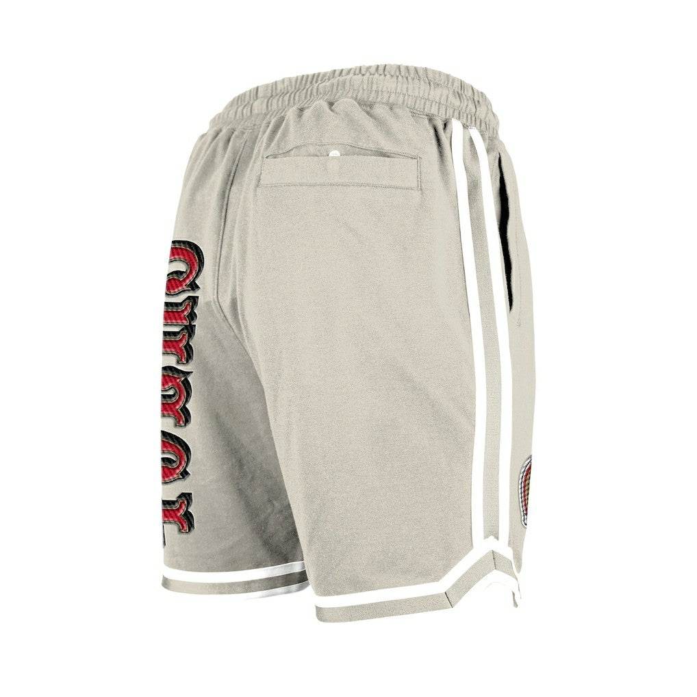 San Francisco 49ers New Era Stone Multi Patch Shorts - Light Beige for sale