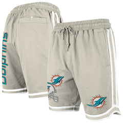 Miami Dolphins New Era Stone Multi Patch Shorts - Light Beige discount