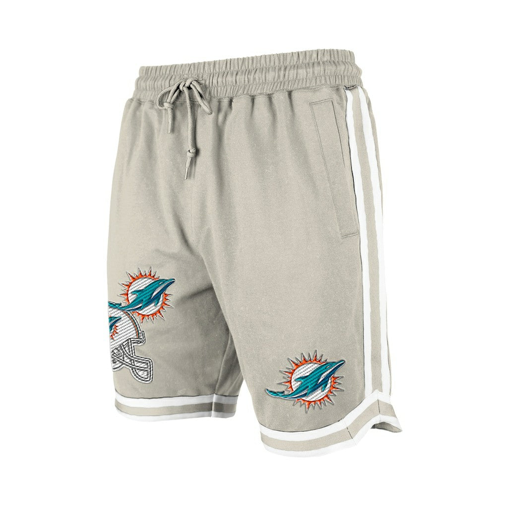 Miami Dolphins New Era Stone Multi Patch Shorts - Light Beige discount