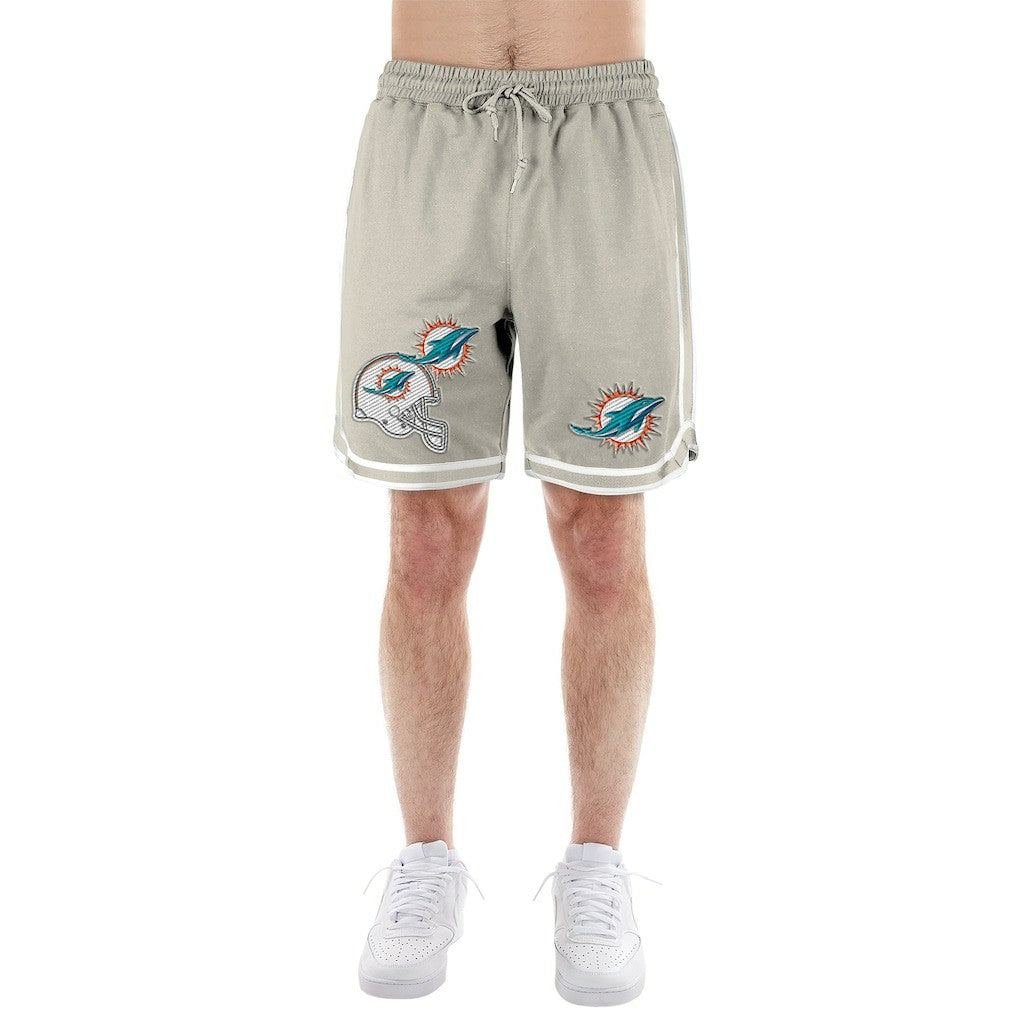 Miami Dolphins New Era Stone Multi Patch Shorts - Light Beige discount
