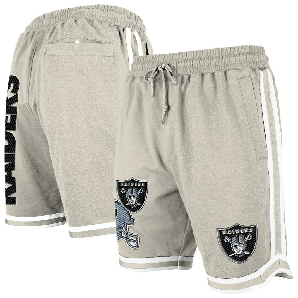 Las Vegas Raiders New Era Stone Multi Patch Shorts - Light Beige outlet