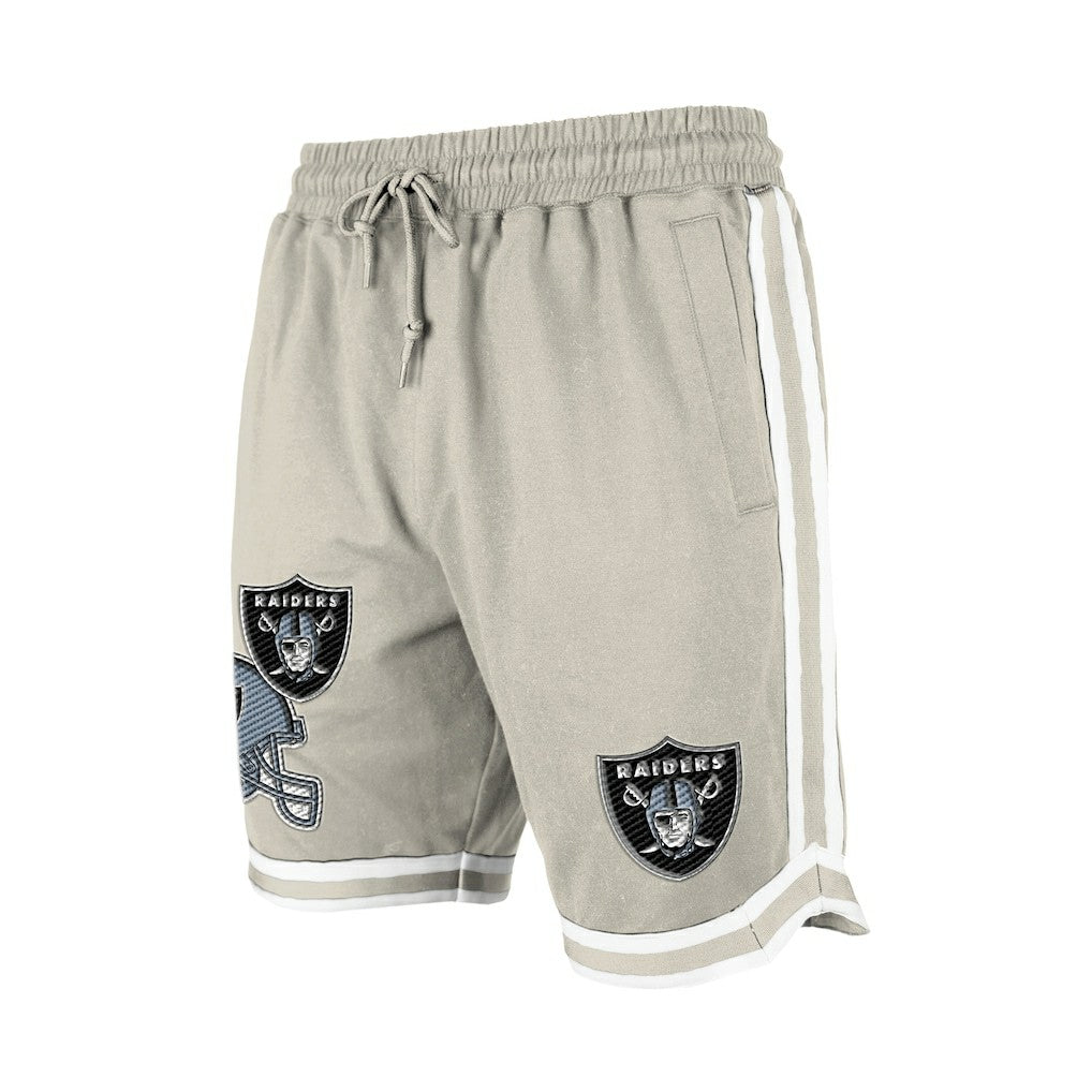 Las Vegas Raiders New Era Stone Multi Patch Shorts - Light Beige outlet