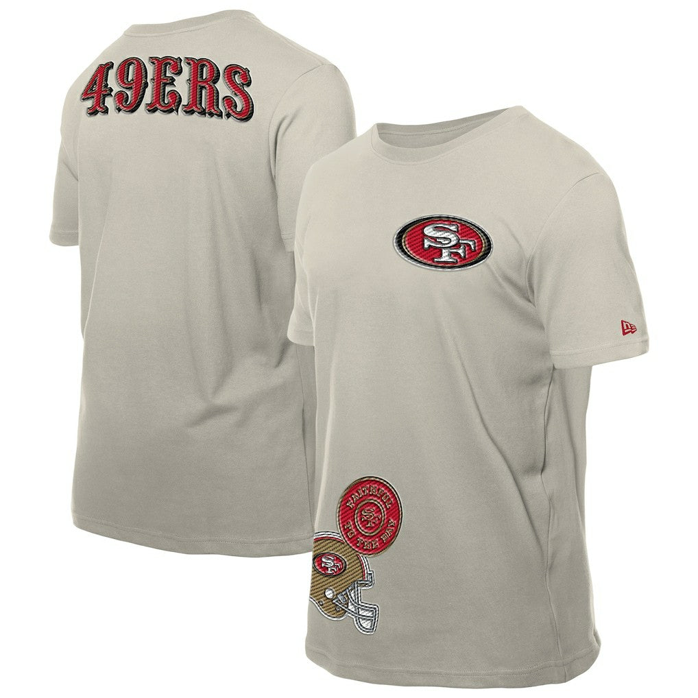 San Francisco 49ers New Era Multi Patch T-Shirt - Light Beige discount