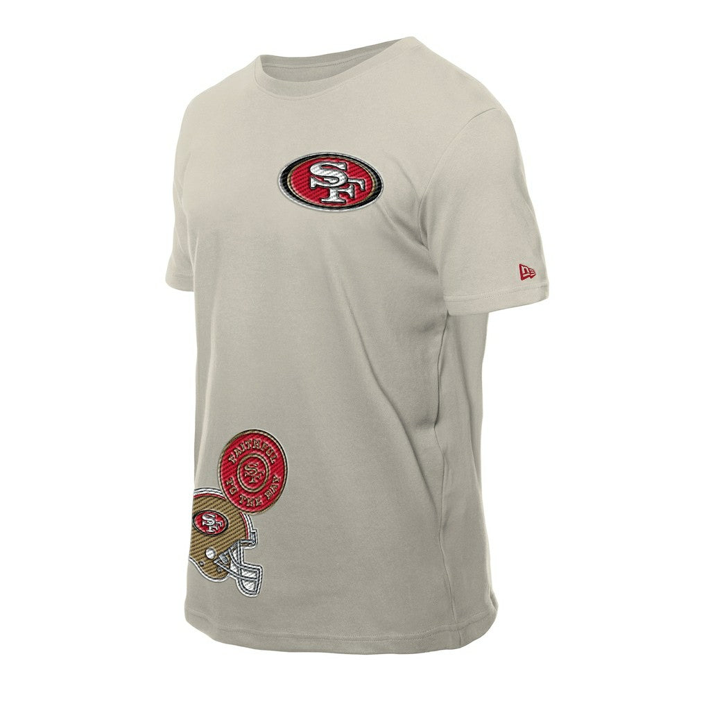 San Francisco 49ers New Era Multi Patch T-Shirt - Light Beige discount
