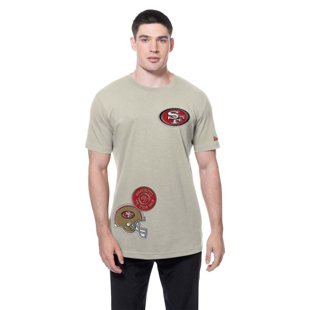 San Francisco 49ers New Era Multi Patch T-Shirt - Light Beige discount