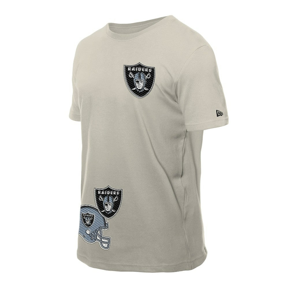 Las Vegas Raiders New Era Multi Patch T-Shirt - Light Beige for sale