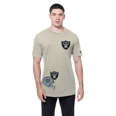 Las Vegas Raiders New Era Multi Patch T-Shirt - Light Beige for sale