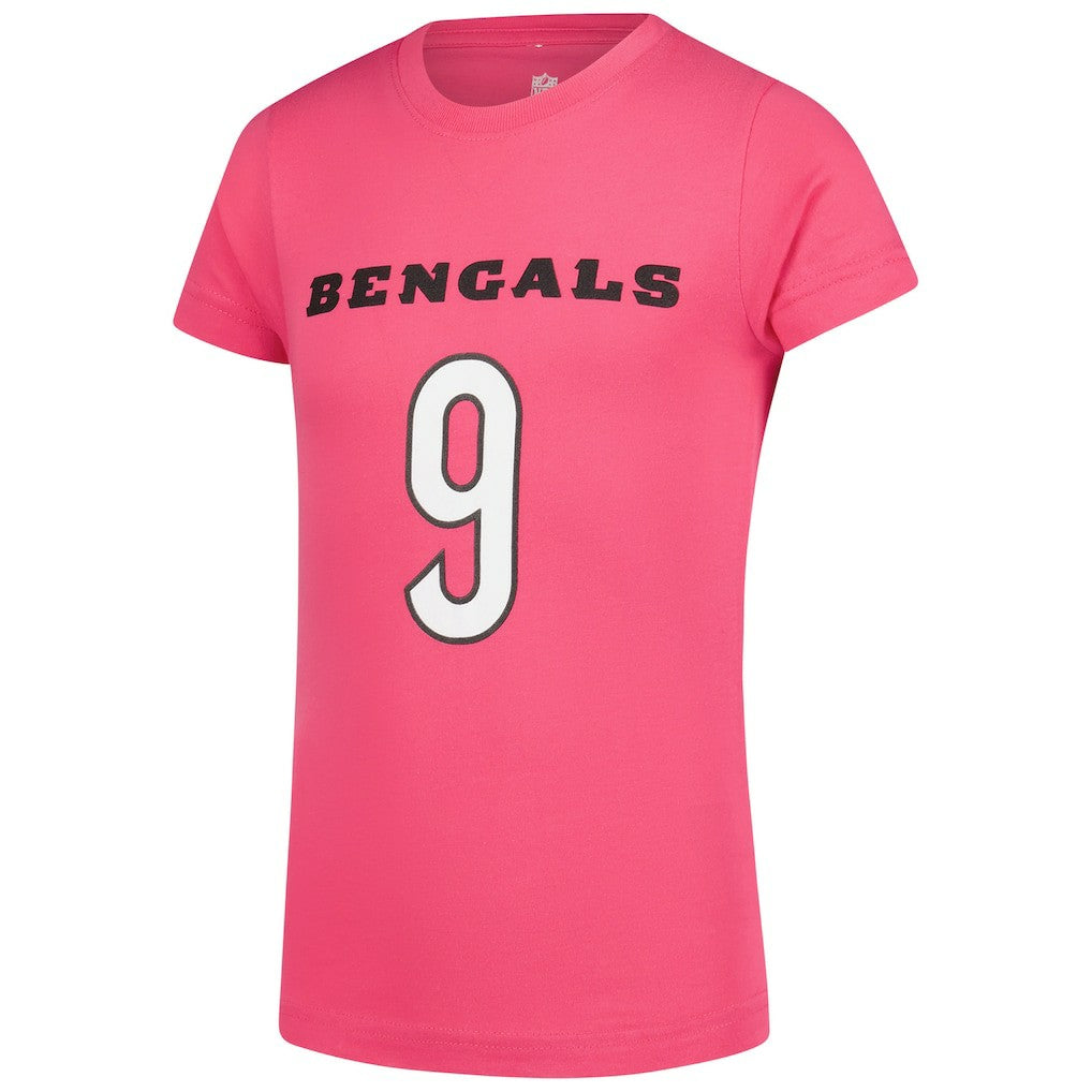 Joe Burrow Cincinnati Bengals Girls Youth Player Name & Number T-Shirt - Pink outlet