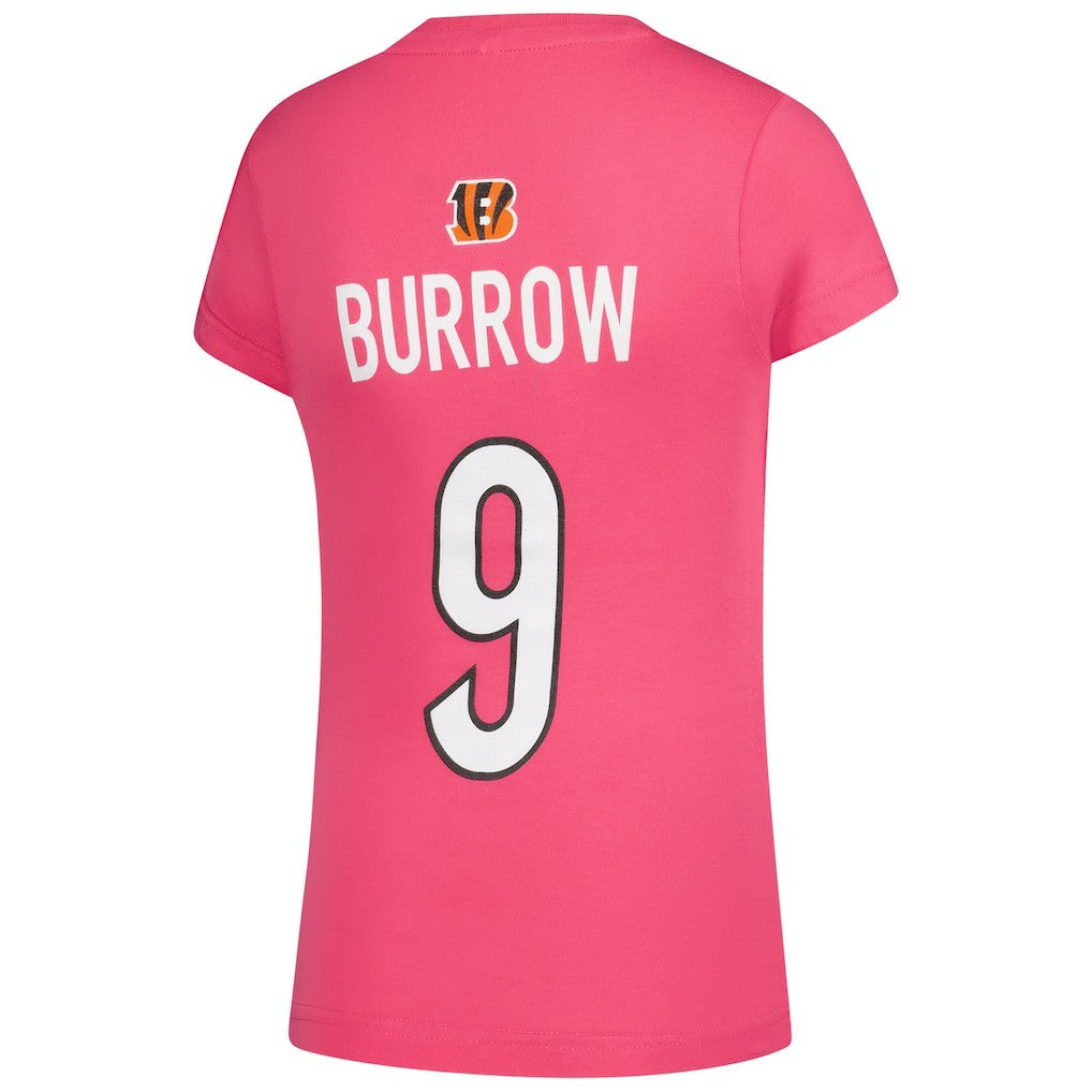 Joe Burrow Cincinnati Bengals Girls Youth Player Name & Number T-Shirt - Pink outlet