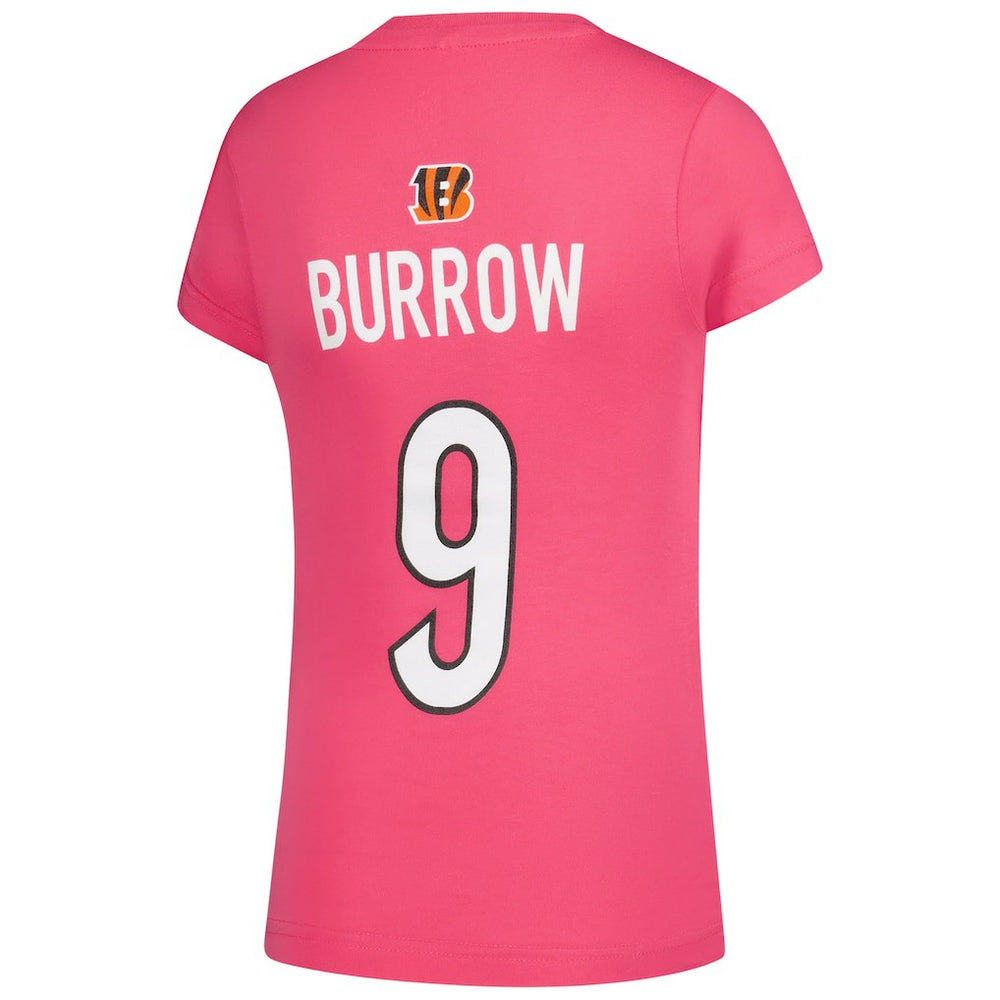 Joe Burrow Cincinnati Bengals Girls Youth Player Name & Number T-Shirt - Pink outlet