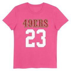 Christian McCaffrey San Francisco 49ers Girls Youth Player Name & Number T-Shirt - Pink cheap
