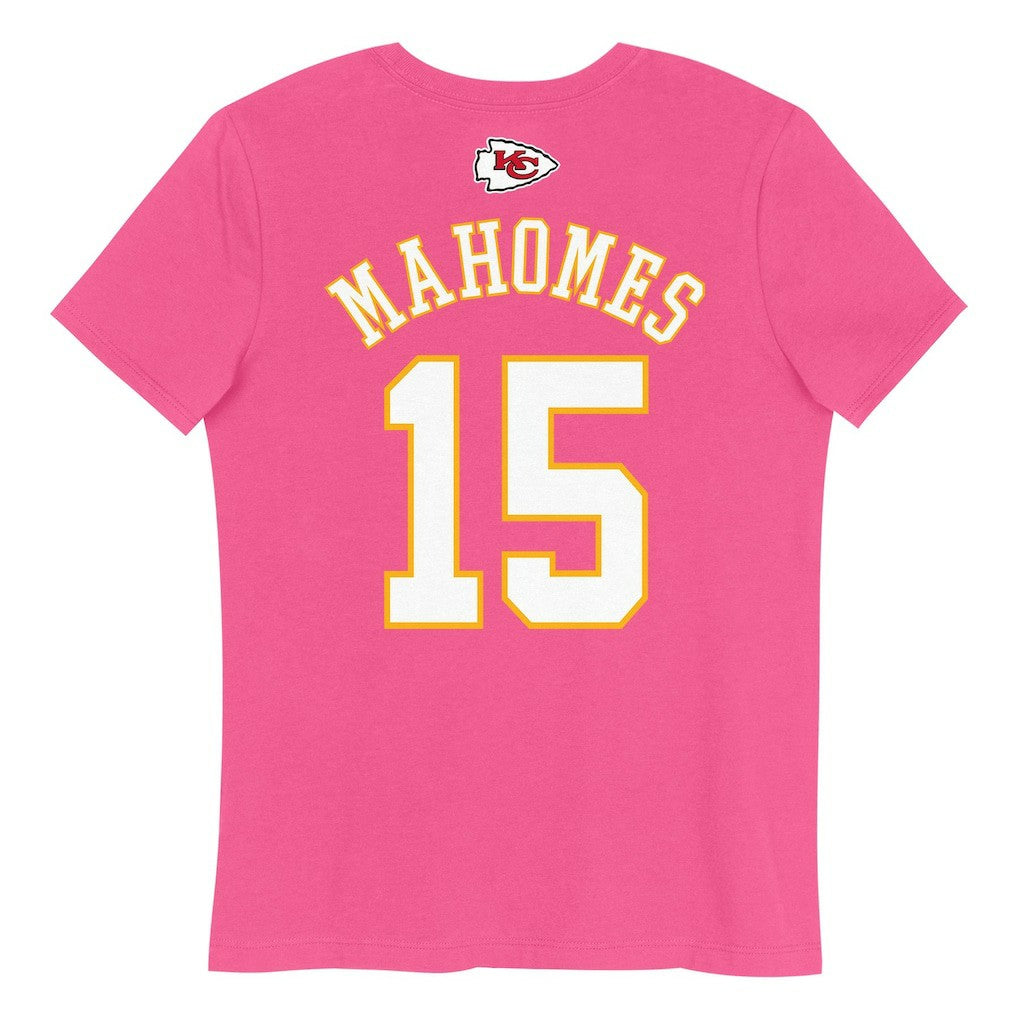 Patrick Mahomes Kansas City Chiefs Girls Youth Player Name & Number T-Shirt - Pink sale