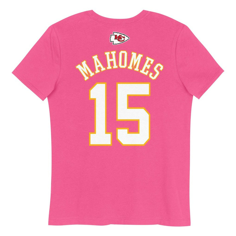 Patrick Mahomes Kansas City Chiefs Girls Youth Player Name & Number T-Shirt - Pink sale