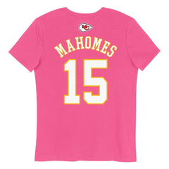 Patrick Mahomes Kansas City Chiefs Girls Youth Player Name & Number T-Shirt - Pink sale