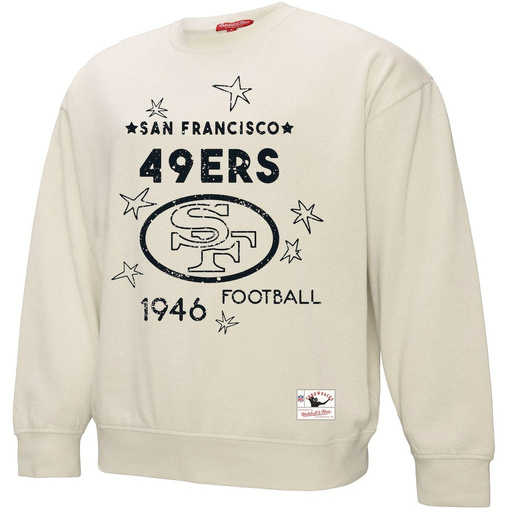 San Francisco 49ers Women's Shooting Stars Pullover Sweatshirt - Cream cheap