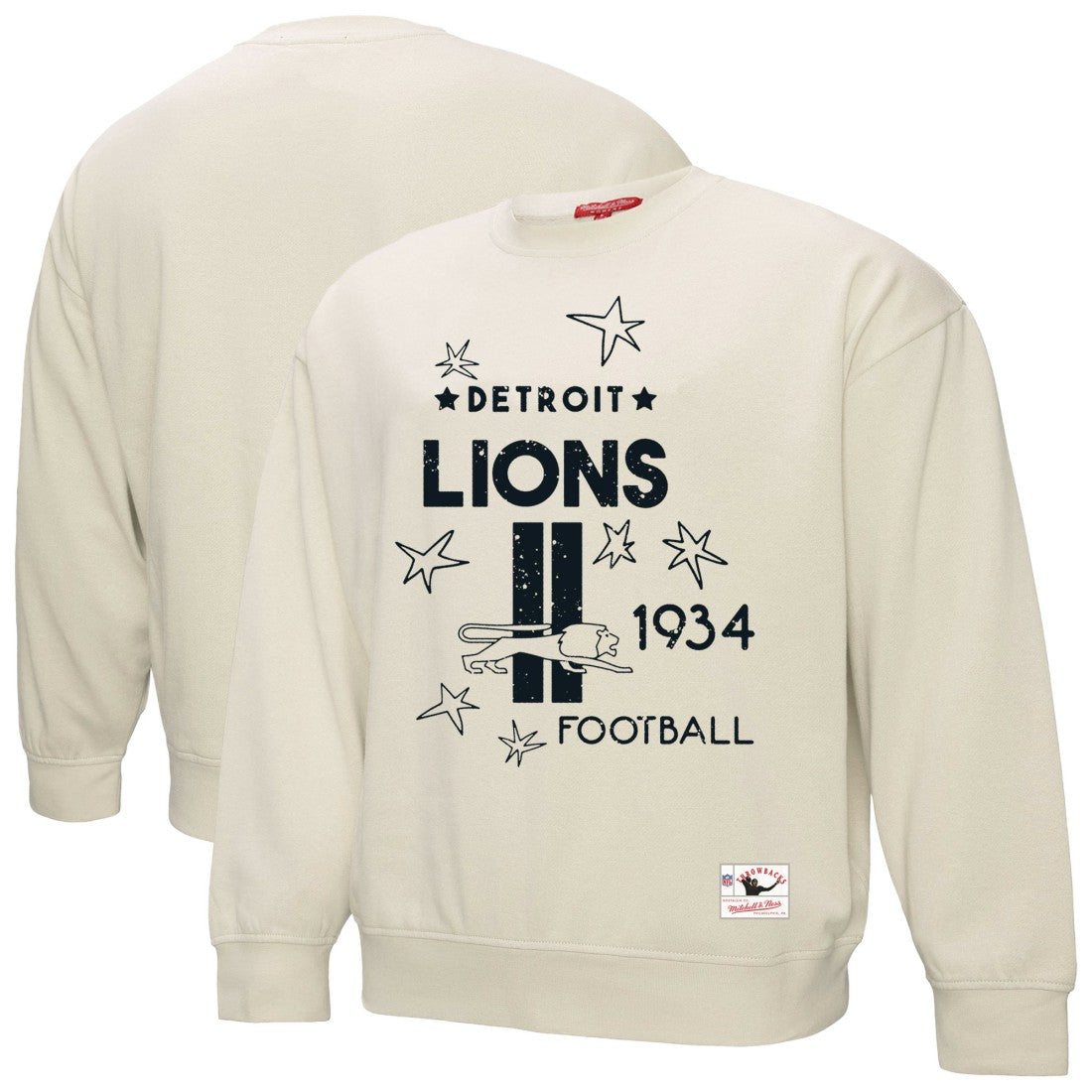Detroit Lions Women's Shooting Stars Pullover Sweatshirt - Cream for sale
