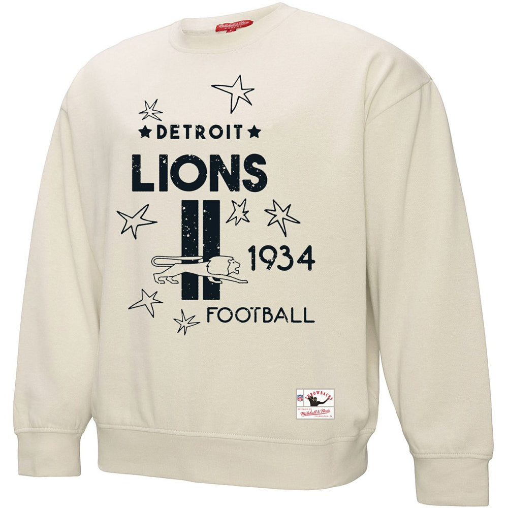 Detroit Lions Women's Shooting Stars Pullover Sweatshirt - Cream for sale
