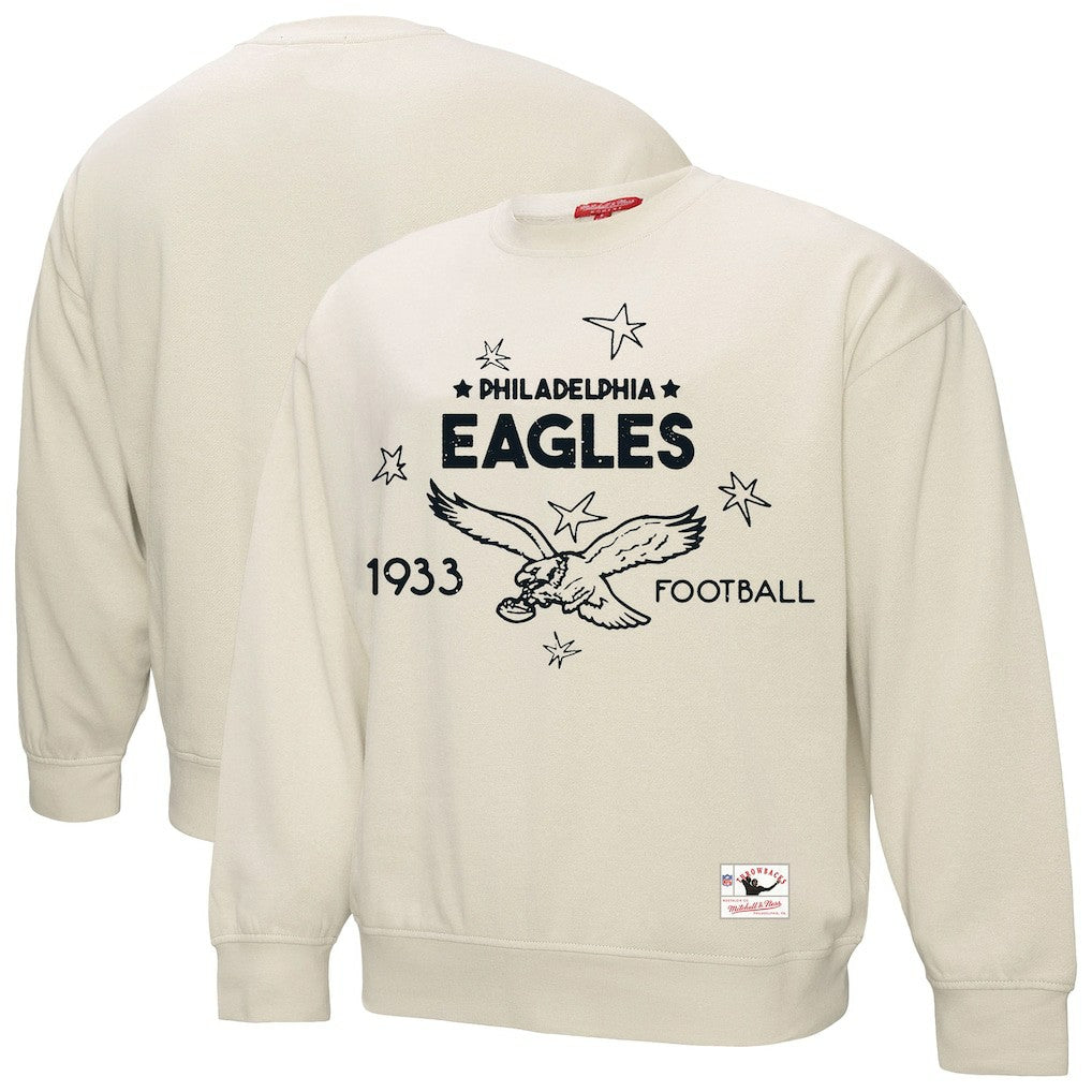 Philadelphia Eagles Women's Shooting Stars Pullover Sweatshirt - Cream cheap