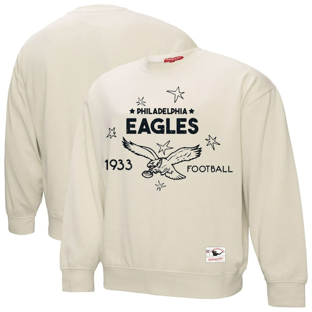 Philadelphia Eagles Women's Shooting Stars Pullover Sweatshirt - Cream cheap