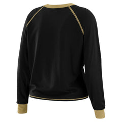 New Orleans Saints WEAR by Erin Andrews Women's Plus Size Tie-Front Long Sleeve Top - Black/Gold discount