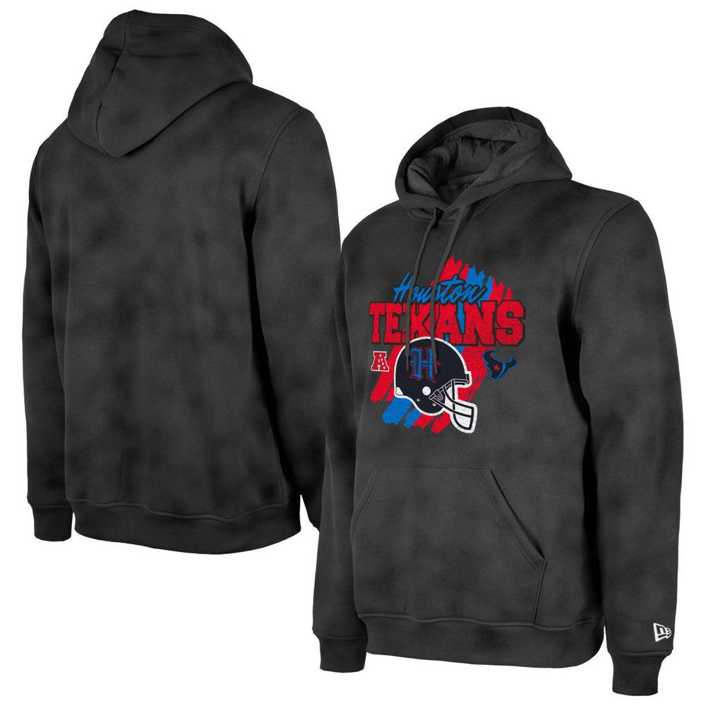 Houston Texans New Era Identity Helmet Enzyme Washed Pullover Hoodie - Black outlet