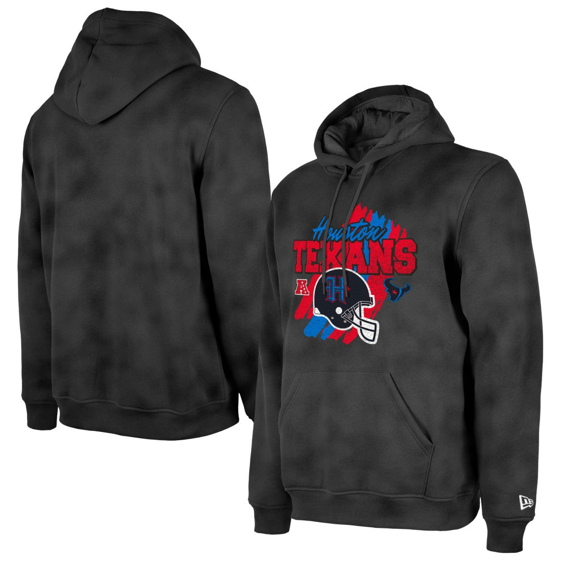 Houston Texans New Era Identity Helmet Enzyme Washed Pullover Hoodie - Black outlet