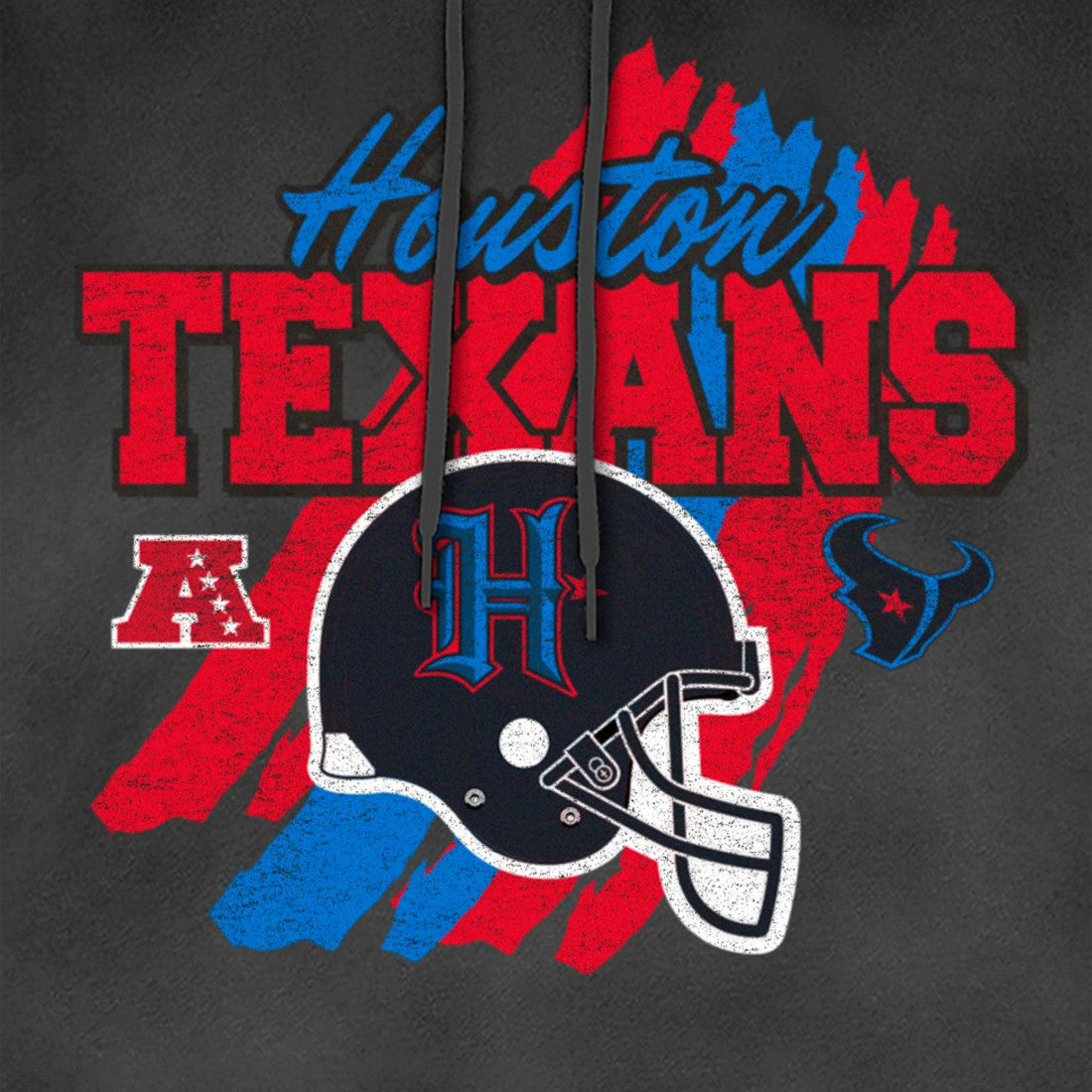 Houston Texans New Era Identity Helmet Enzyme Washed Pullover Hoodie - Black outlet