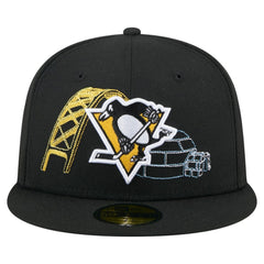 Pittsburgh Penguins New Era State Stitch 59FIFTY Fitted Hat Black