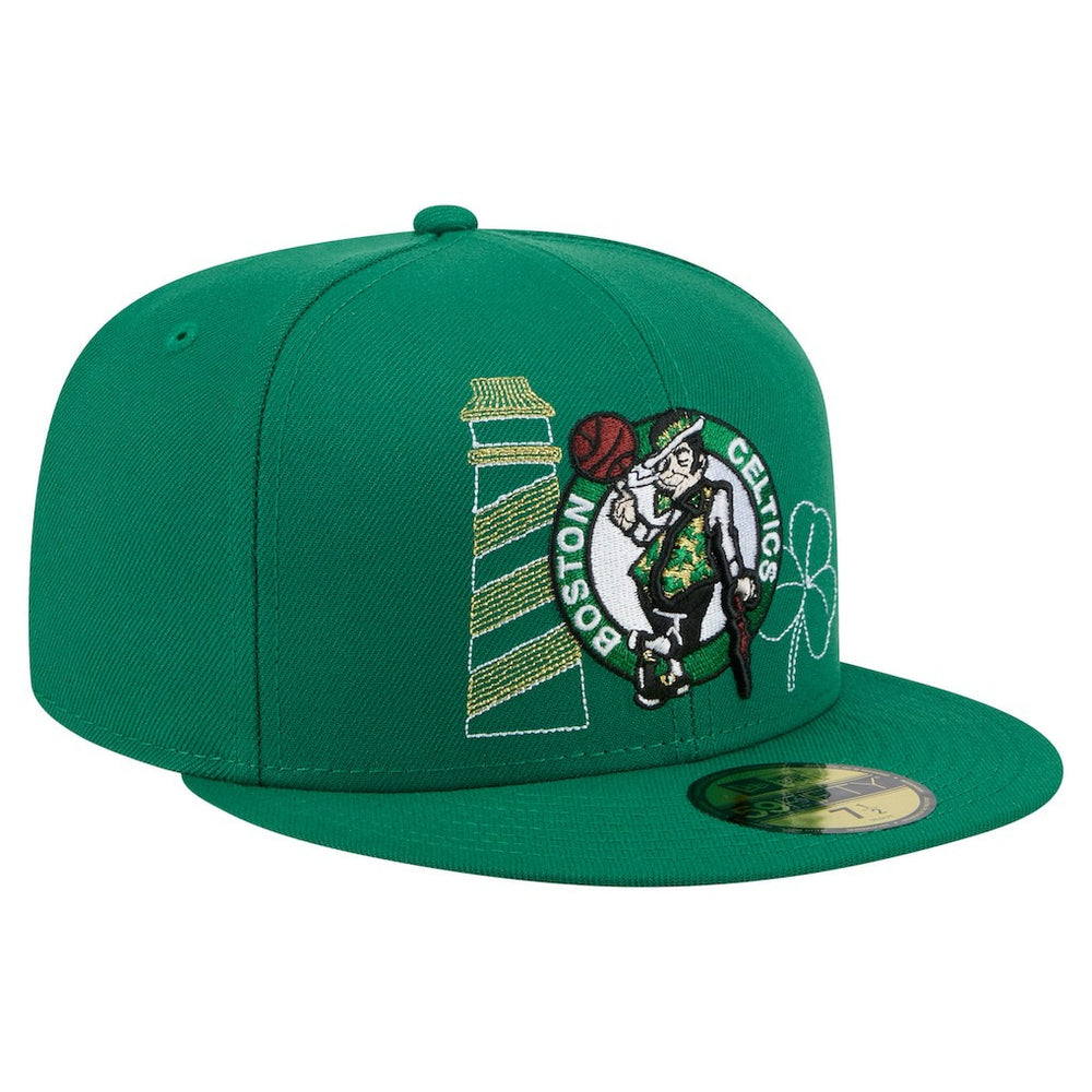 Boston Celtics State Stitch 59FIFTY Fitted Hat - Kelly Green | New Era for sale
