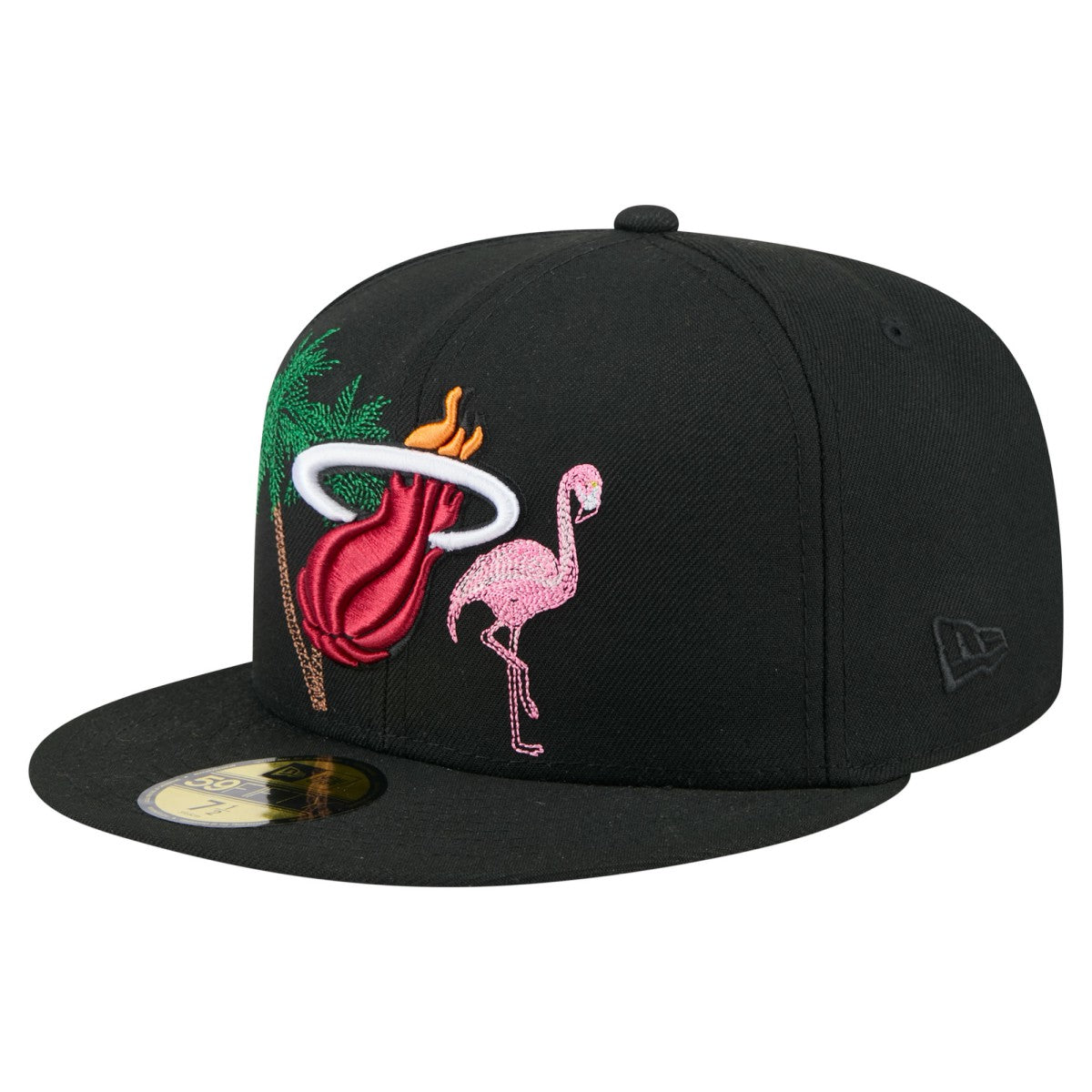 Miami Heat State Stitch 59FIFTY Fitted Hat - Black | New Era cheap