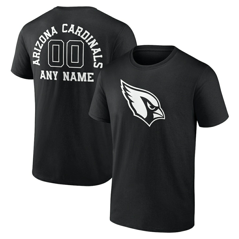 Arizona Cardinals Personalized Name & Number Monochrome T-Shirt - Black for sale