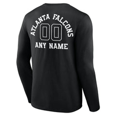 Atlanta Falcons Personalized Name & Number Monochrome Long Sleeve T-Shirt - Black cheap