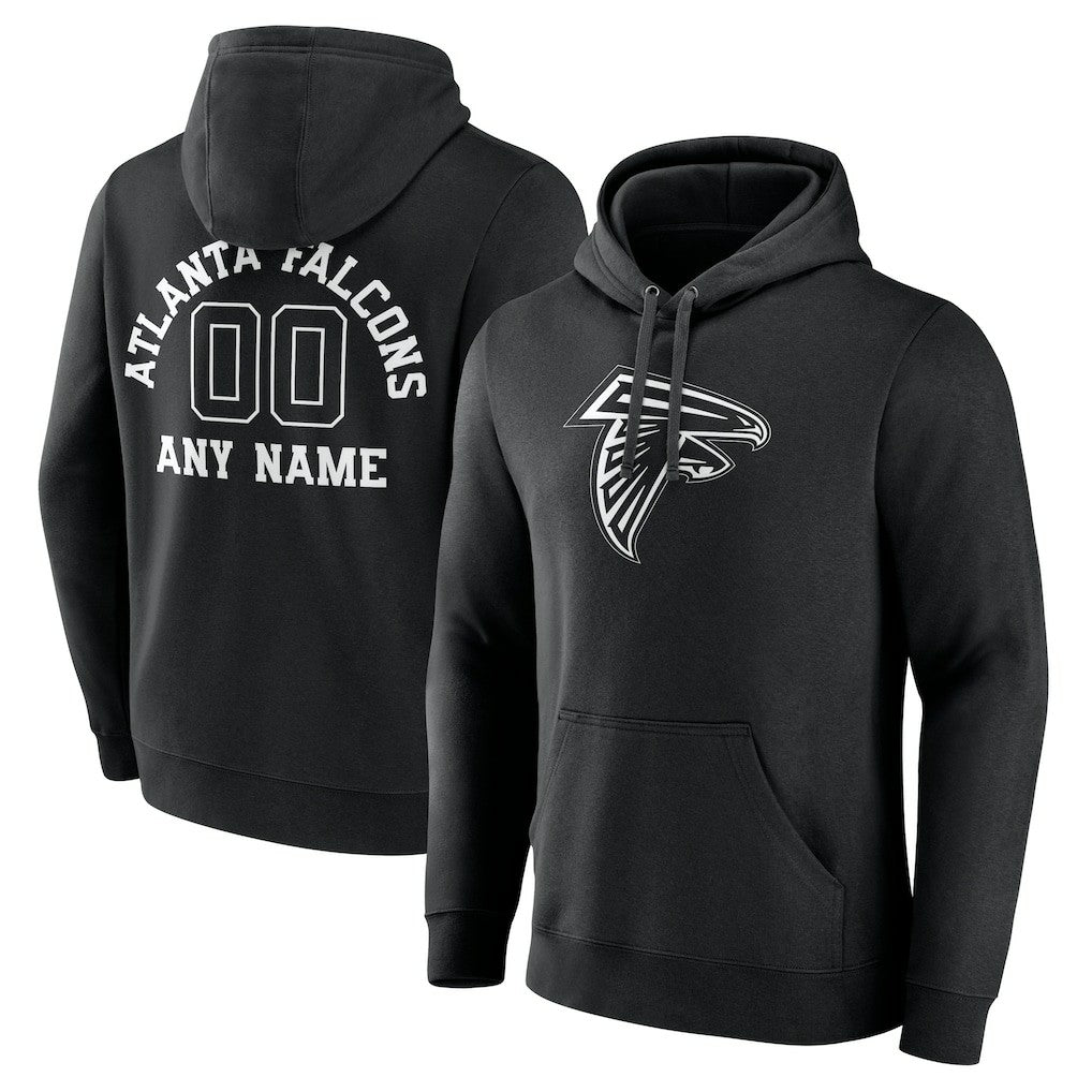 Atlanta Falcons Personalized Name & Number Pullover Hoodie - Black on sale