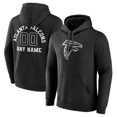 Atlanta Falcons Personalized Name & Number Pullover Hoodie - Black on sale