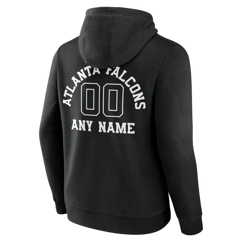 Atlanta Falcons Personalized Name & Number Pullover Hoodie - Black on sale