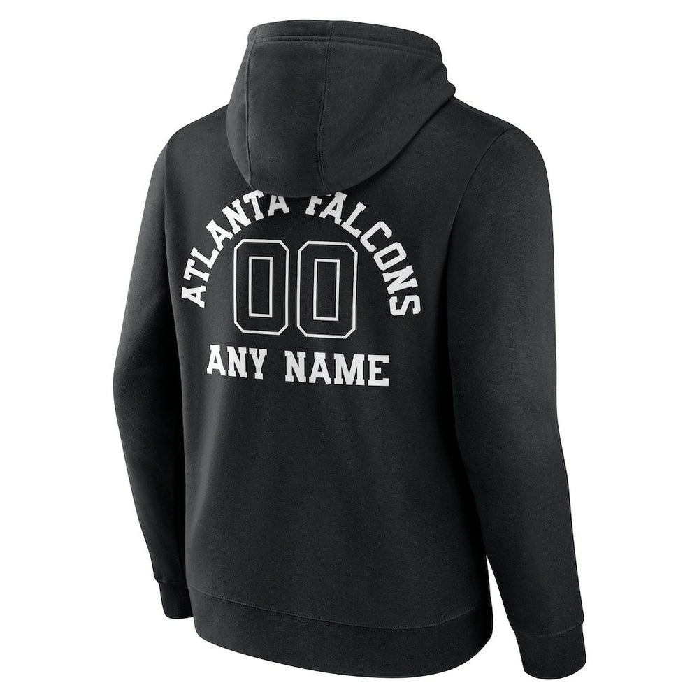 Atlanta Falcons Personalized Name & Number Pullover Hoodie - Black on sale