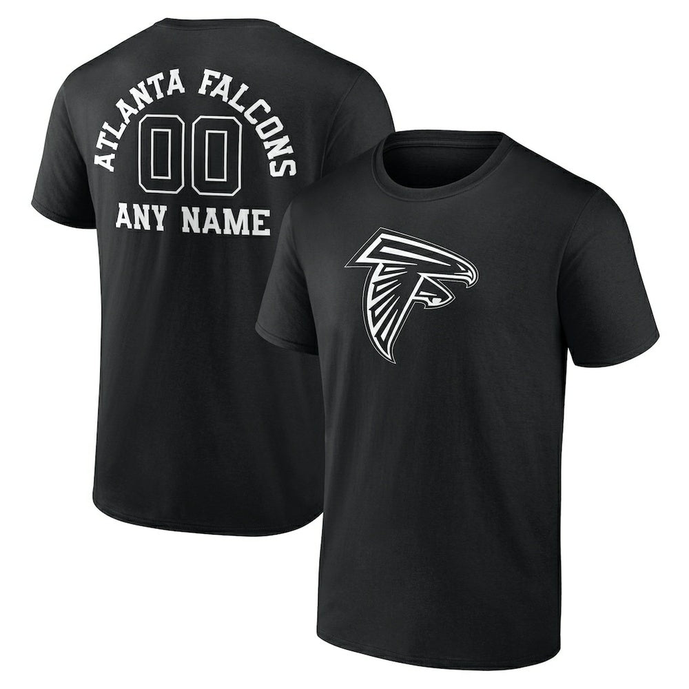 Atlanta Falcons Personalized Name & Number Monochrome T-Shirt - Black cheap