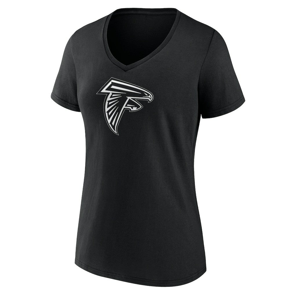 Atlanta Falcons Women's Personalized Name & Number Monochrome V-Neck T-Shirt - Black discount