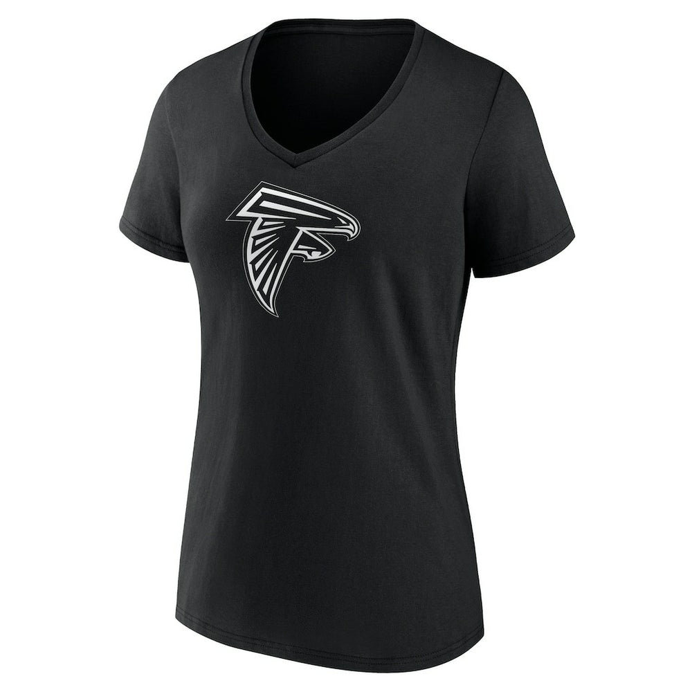 Atlanta Falcons Women's Personalized Name & Number Monochrome V-Neck T-Shirt - Black discount