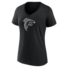 Atlanta Falcons Women's Personalized Name & Number Monochrome V-Neck T-Shirt - Black discount