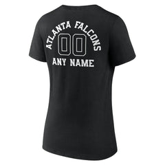 Atlanta Falcons Women's Personalized Name & Number Monochrome V-Neck T-Shirt - Black discount