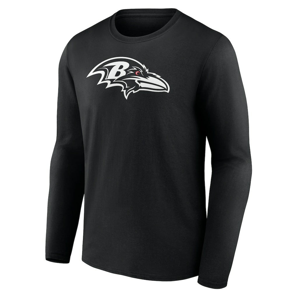 Baltimore Ravens Personalized Name & Number Monochrome Long Sleeve T-Shirt - Black cheap